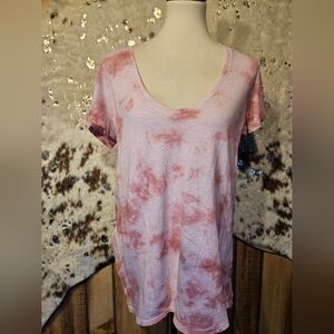 Victoria's Secret Pink Tie-Dye Short Sleeve Tee